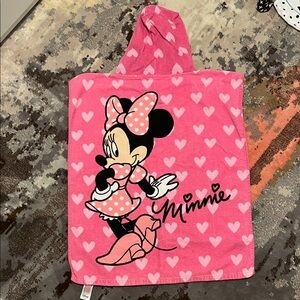 Pink Minnie Mouse Hooded Towel